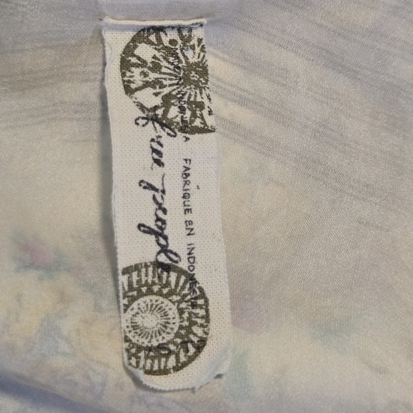 Free People Falling For Georgette Boho Mixed Print Chiffon Mini Dress Size XS - Picture 8 of 9